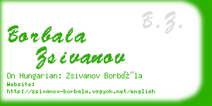 borbala zsivanov business card